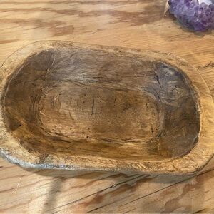 Rustic Small Wooden Bowl - Waxed finish - Made in Maine! 9.5" x 5.75" x 2"